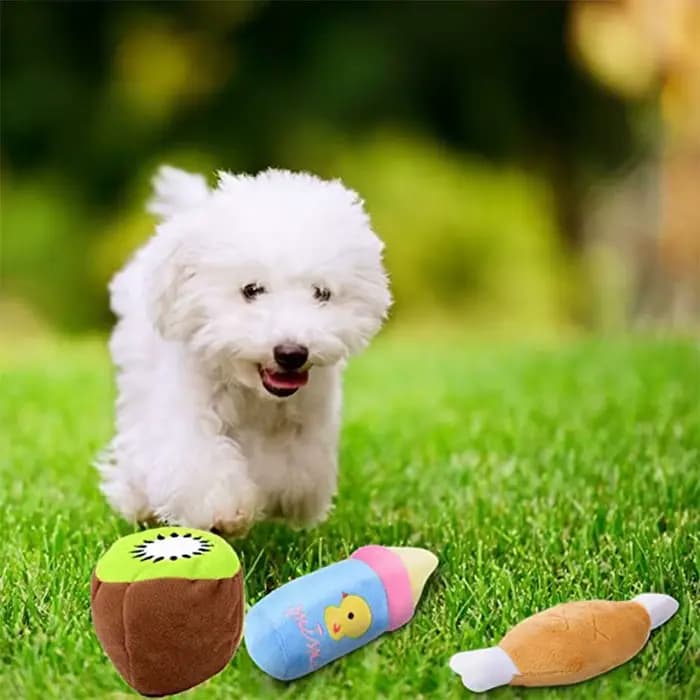 Jouets grinçants en peluche pour chiot, 1 pièce, pour petits et moyens chiens, masticateurs agressif