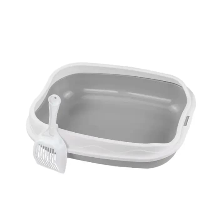 Bac à Litière Semi Fermé pour Petits Animaux, Bac à Sable, Conteneur Facile à Installer, Toilette po