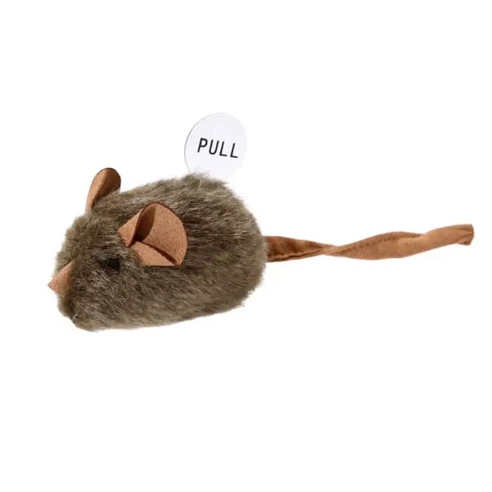 Jouet interactif pour chat en forme de souris qui chiaa - Jouet en peluche doux activé par le touche