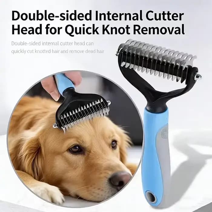 Brosse pour chien, peigne d'épilation double face et outil d'épilation utilisé pour enlever les tapi