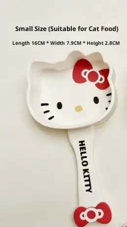 Cuillère doseuse pour aliments pour animaux de compagnie, avec long manche, motif chaton mignon, pou