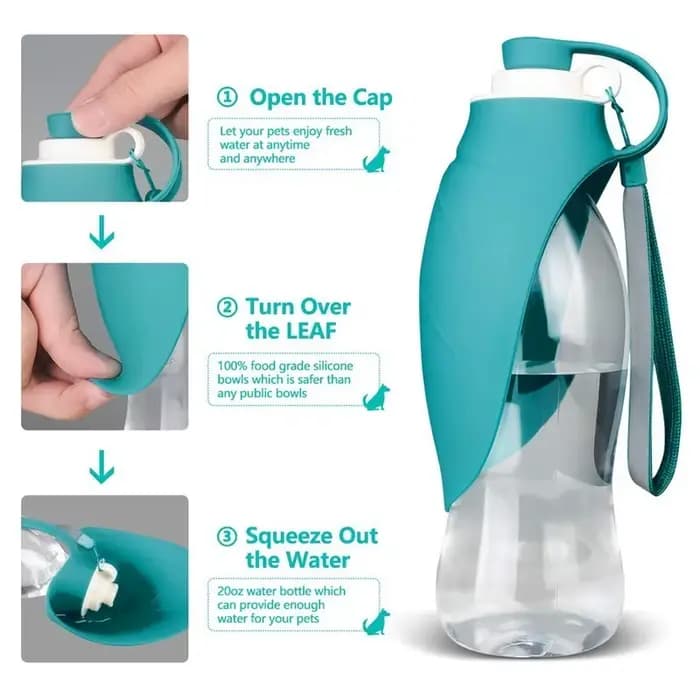 Bouteille d'eau Portable de Sport en Silicone pour chien, bol de voyage pour chiot et chat, distribu