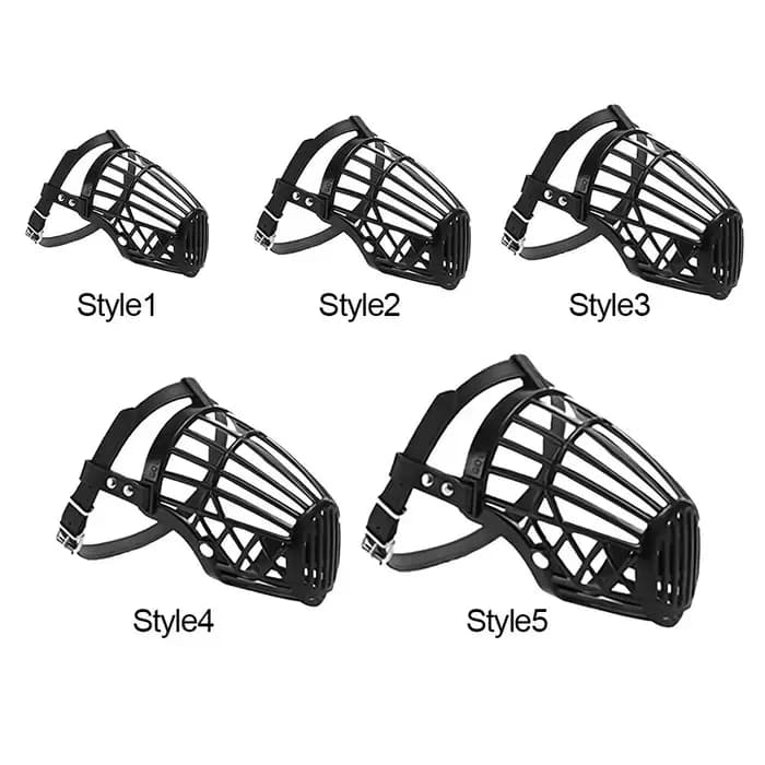 Panier de museau pour chien en plastique et cuir souple, solide, conception, sangles de réglage Anti