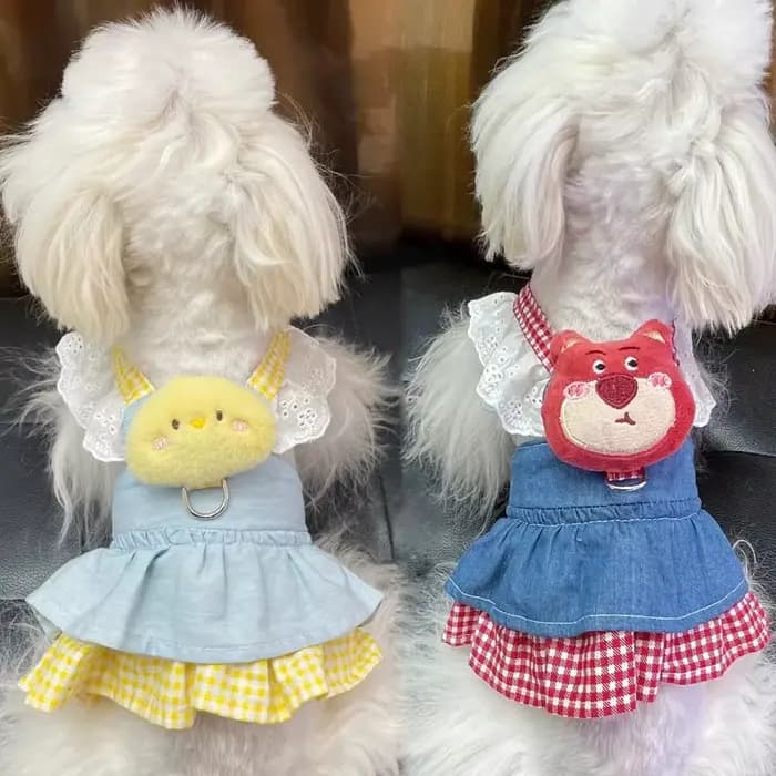 Robes harnais en dentelle pour animaux de compagnie, pour petits chiens, chiot, Animal, princesse Bi