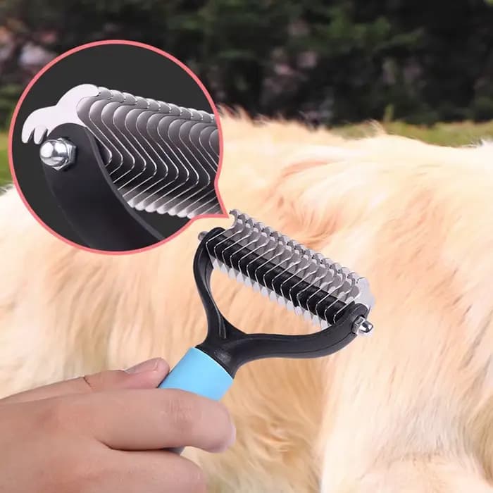 Brosse pour chien, peigne d'épilation double face et outil d'épilation utilisé pour enlever les tapi