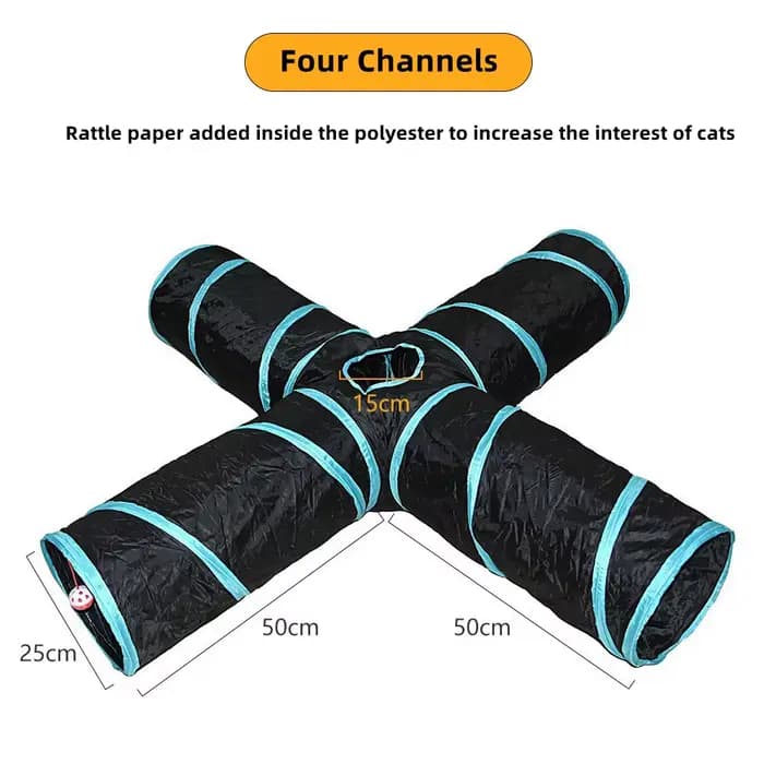 Tunnel pour chat, fournitures pour animaux de compagnie, Tunnel de jeu de passage S T, jouet pliable