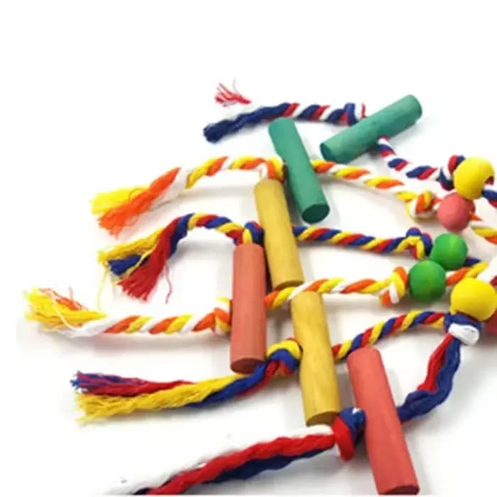 Jouet à mâcher pour perroquets, corde en coton, jouet pour oiseaux, pont de morsure, jouets à déchir