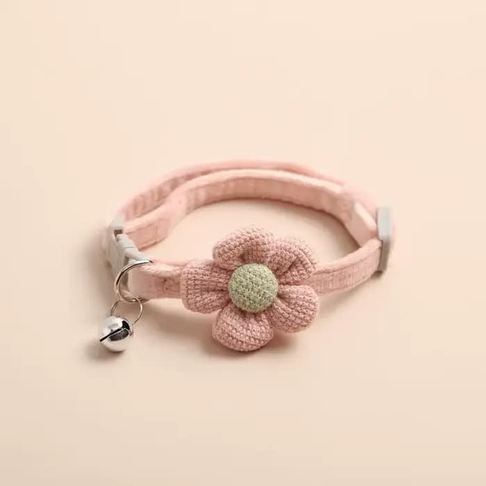 Collier de clochette de dessin animé coloré pour animal de compagnie, collier de sueur réglable mign