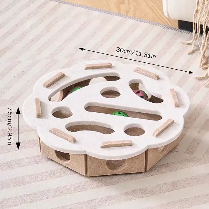 Jeu de labyrinthe en feutre pour chat, boîte d'enrichissement pour soulager l'ennui, jeu interactif