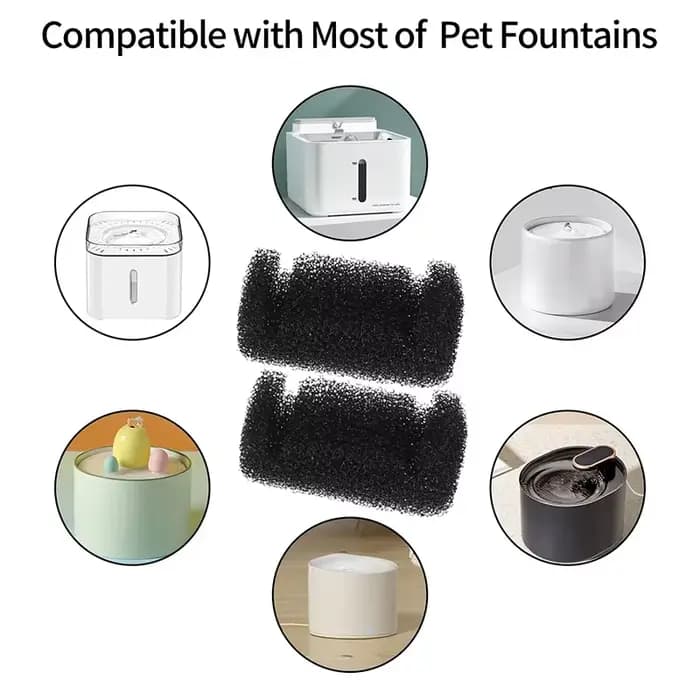 Distributeur d'eau avec filtre éponge pour animaux de compagnie, 10/4/1 pièces, pour chats et chiens