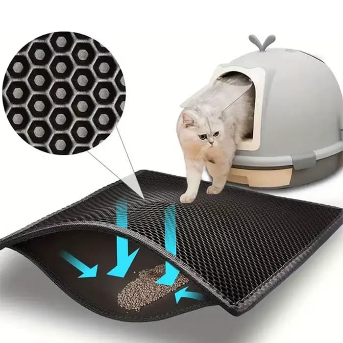 Litière imperméable pour chat, double couche, piégeage, produits et accessoires pour animaux de comp