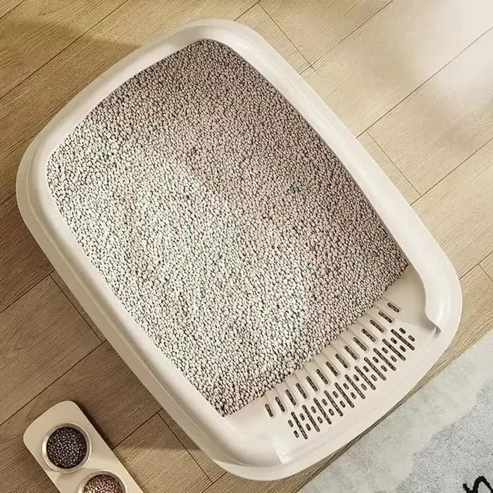 Bac à litière pour chat, bac à sable de petite taille pour toilettes anti-éclaboussures pour chat