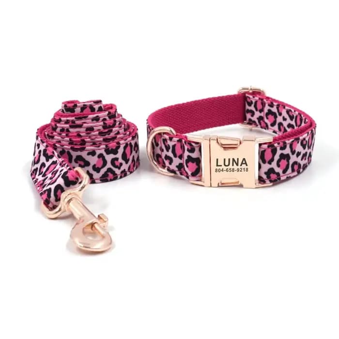 Collier de chien personnalisé colliers pour animaux de compagnie gravure gratuite ID plaque signalét