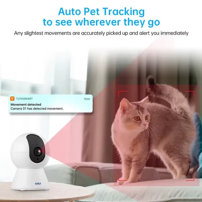 KERUI WiFi IP animaux caméra sécurité à domicile chien chats caméra Tuya Smart 4K 8MP HD vidéo Visio
