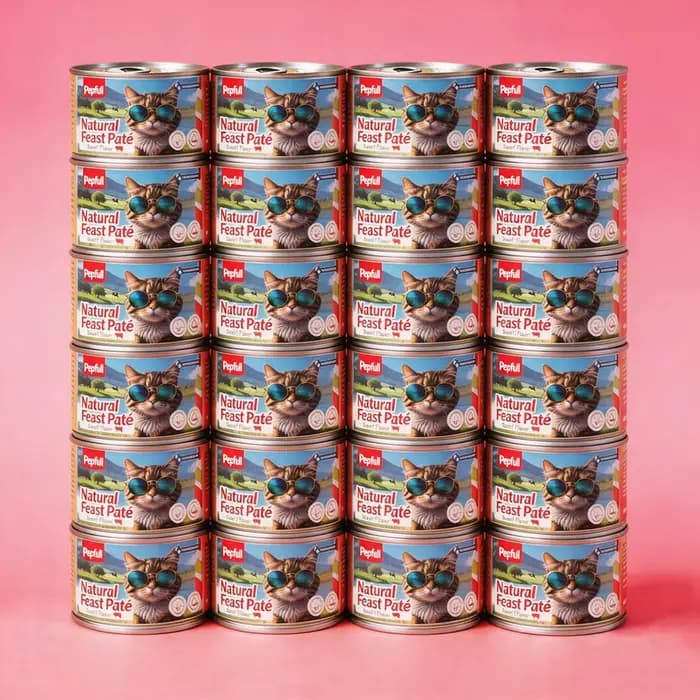 Nourriture humide pour chats et chiens Petfull, en conserve, 170 g, saveurs thon, bœuf, saumon, poul