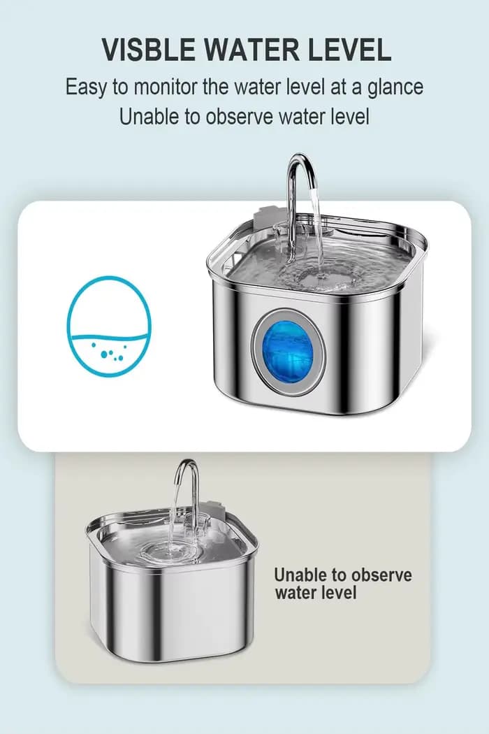 Fontaine d'eau automatique en acier inoxydable pour chat, 3l, abreuvoir pour chat, chiens, distribut