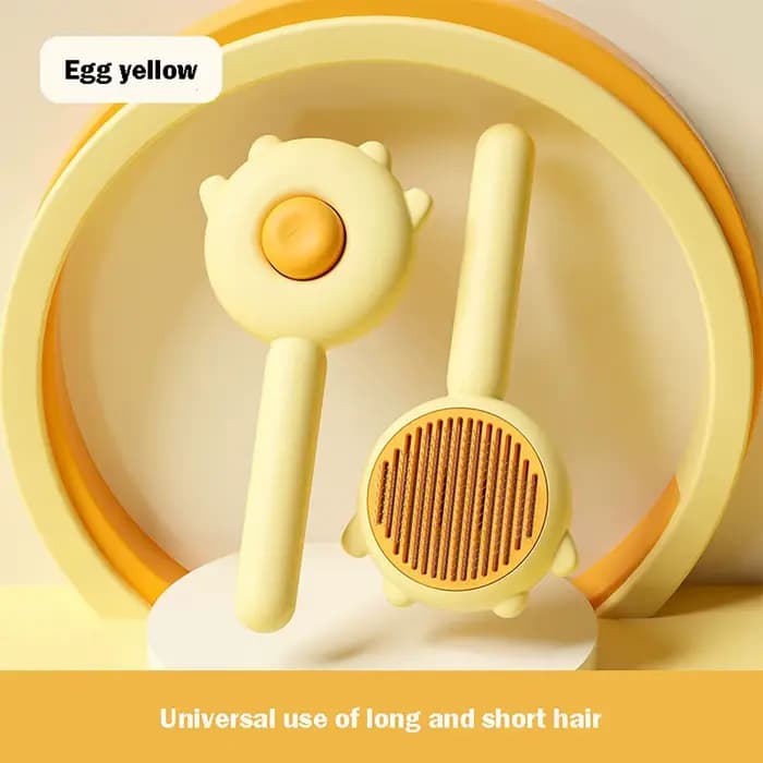 Peigne pour chat, brosse pour animaux de compagnie, brosse de nettoyage à un bouton, brosse magique