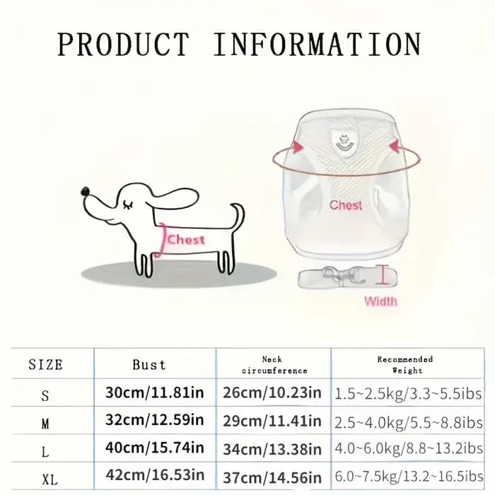 Harnais pour chat réglable, maille respirante anti-fuite avec gilet réfléchissant laisse de 5 pieds-