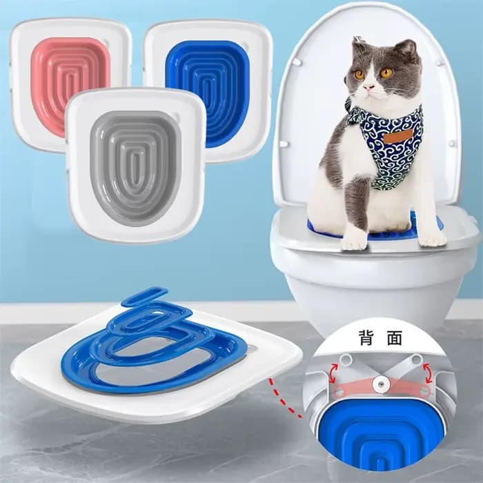 Meilleur Kit d'entraînement aux toilettes en plastique pour chat, tapis de litière réutilisable pour