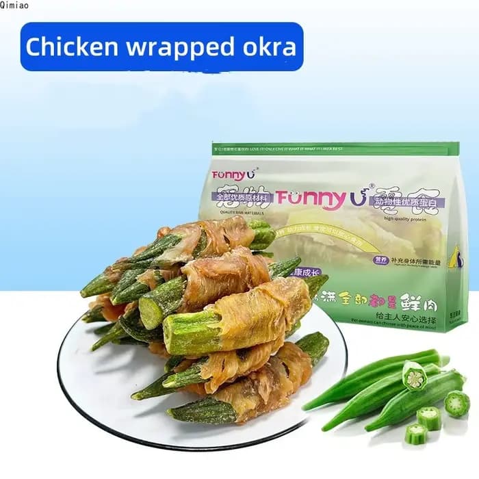 250g non ajouté nourriture pour animaux de compagnie collations pour chiens poulet canard séché Frui