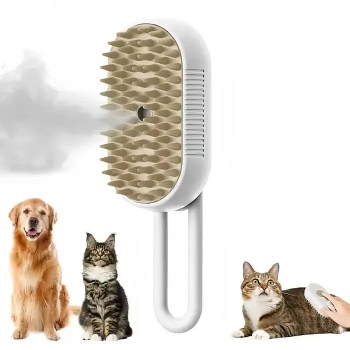 Brosse à vapeur 3 en 1 pour chat, brosse vapeur pour chien, Rechargeable, pour Massage, toilettage p
