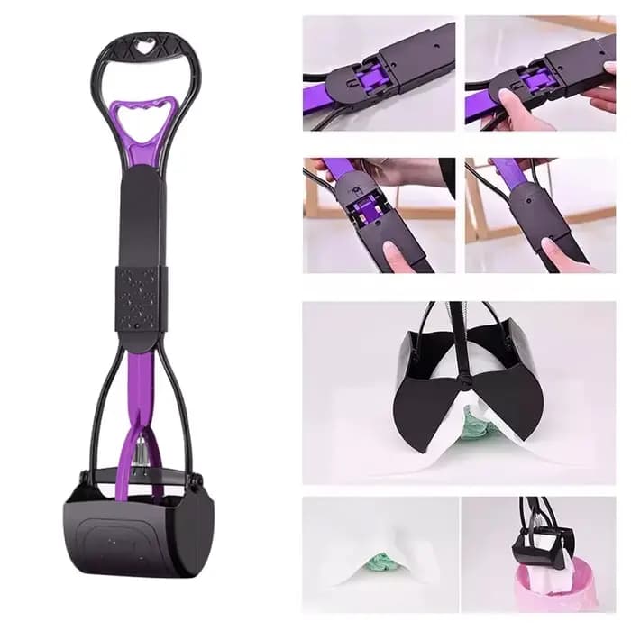 Cuillère à merde pour animaux de compagnie, Clip de merde pour chiens, manche Long, mâchoire, nettoy