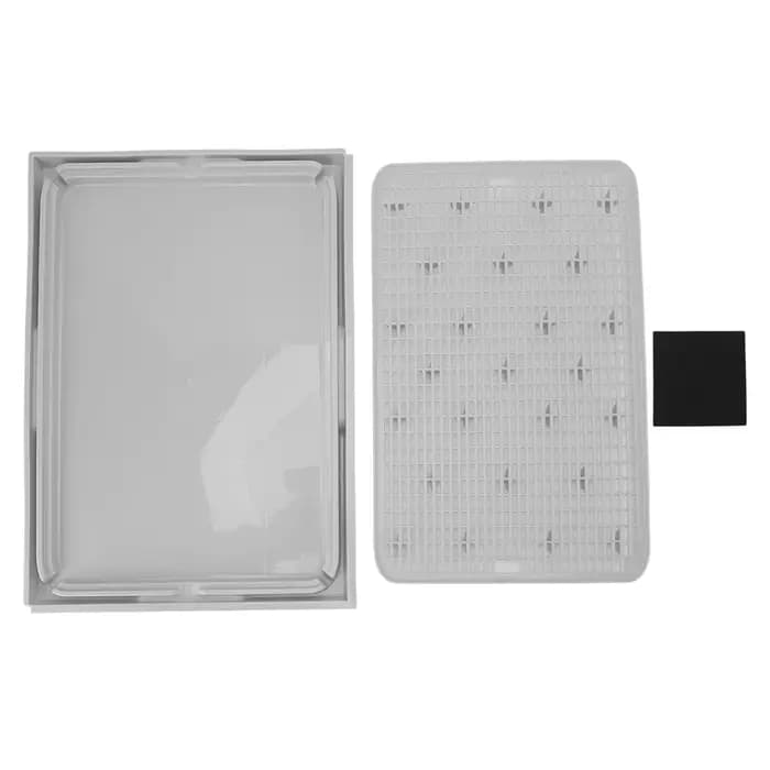 Tapis de litière pour chat, spacieux, Double couche, lavable, fond antidérapant, boîte à litière pou