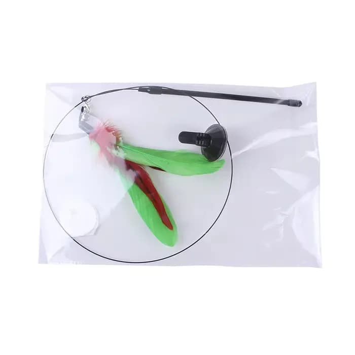 Jouets pour chat Simulation oiseau interactif ventouse plume oiseau avec cloche chat bâton jouet pou