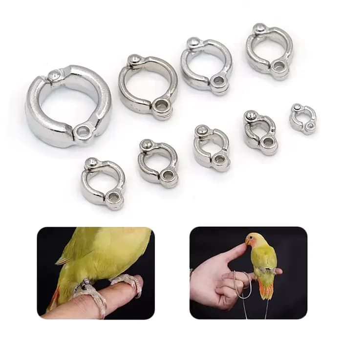 Anneaux de pied de perroquet en métal, 4.5mm-14mm, anneaux de jambe d'oiseau pour animaux de compagn