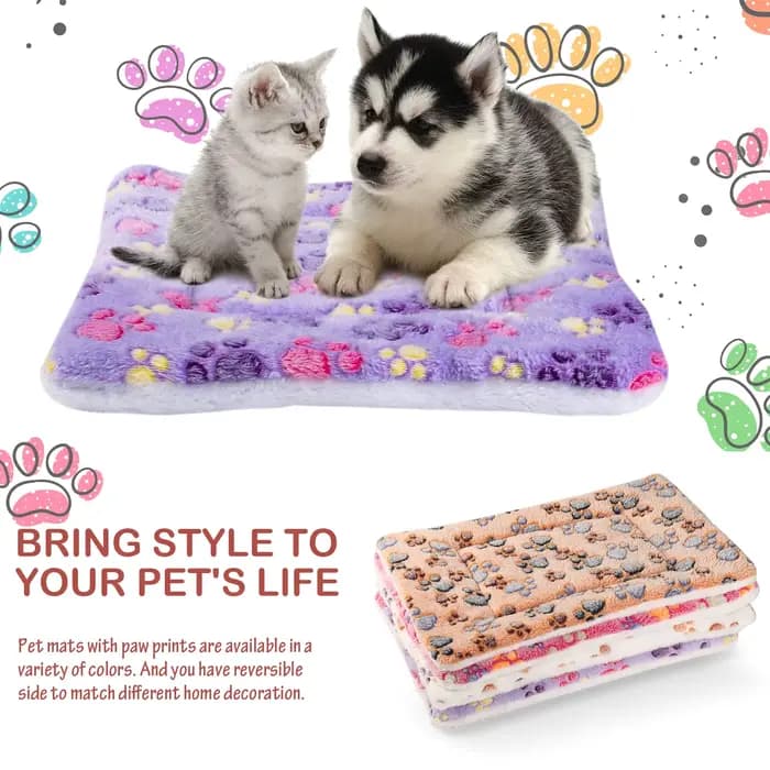 Tapis pour animaux de compagnie en flanelle, lit pour chien et chat, tapis de couchage épais, couver