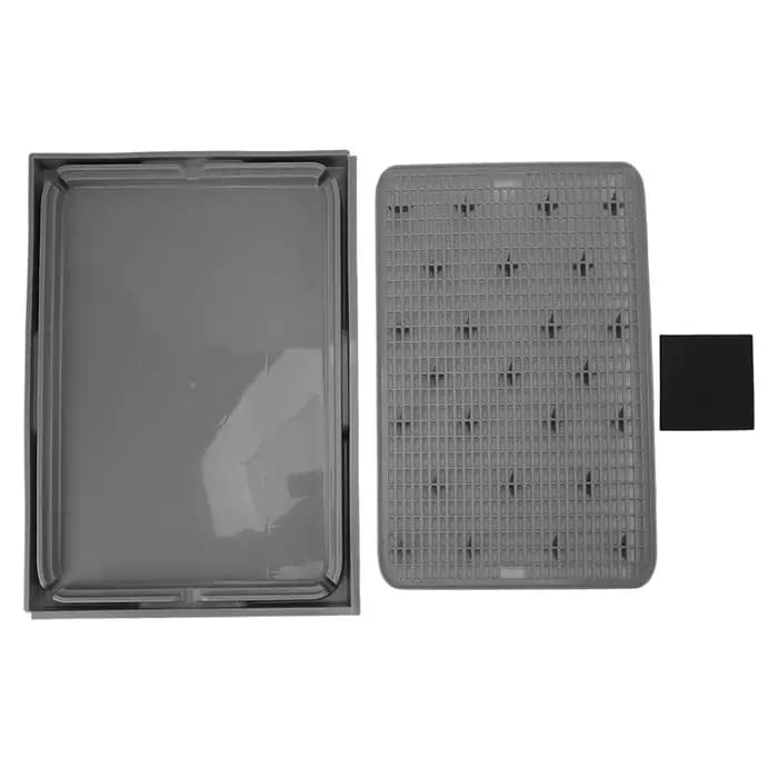 Tapis anti-éclaboussures pour litière de chat, tapis de litière spacieux à double couche, lavable, a