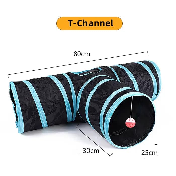 Tunnel pour chat, fournitures pour animaux de compagnie, Tunnel de jeu de passage S T, jouet pliable