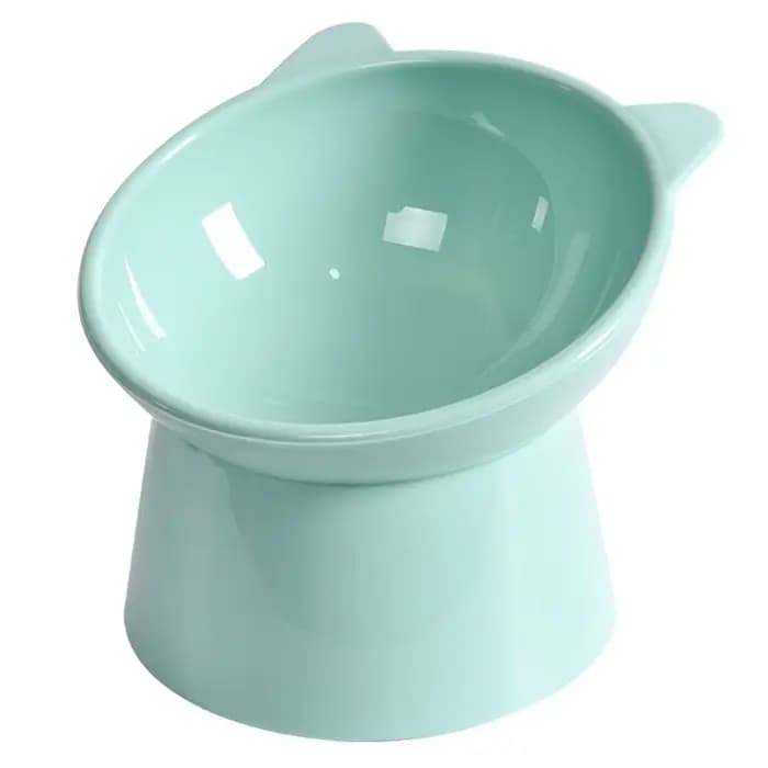 Bol incliné pour chat, bol surélevé ergonomique pour chat, bol d'alimentation en plastique anti-vomi