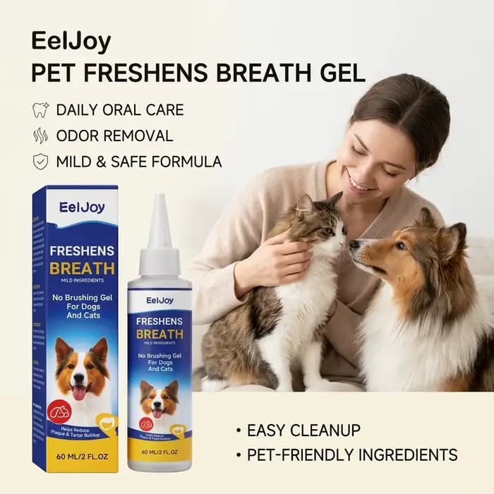 EELJOY Gel de Soin Dentaire pour Animaux Réduit la Plaque et le Tartare, Combat la Mauvaise Haleine,