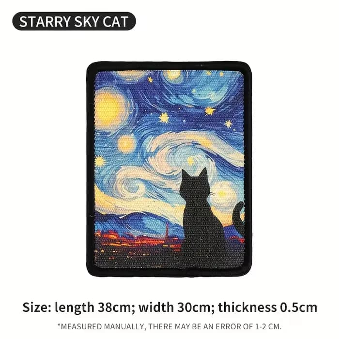 Poste à gratter et tapis muraux durables pour chat, bords cousus, tissu doux pour jouer à griffes en