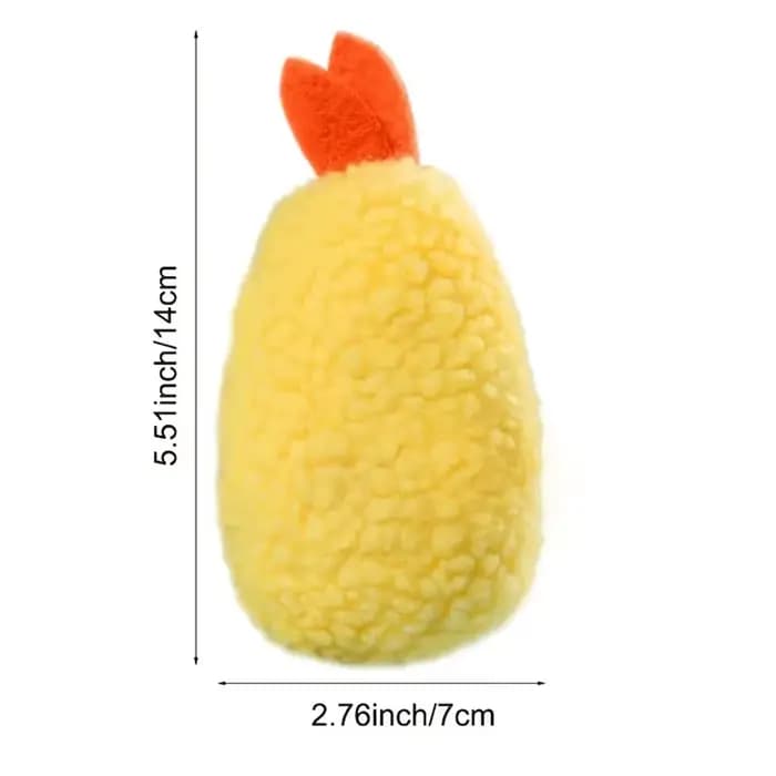 Jouet à mâcher en peluche pour animaux de compagnie, chien frit, ShriAJTempura, chien grinçant, jeu