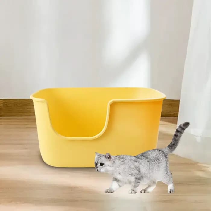 Bacs à litière avec côtés hauts pour animaux de compagnie, fournitures pour animaux de compagnie, gr