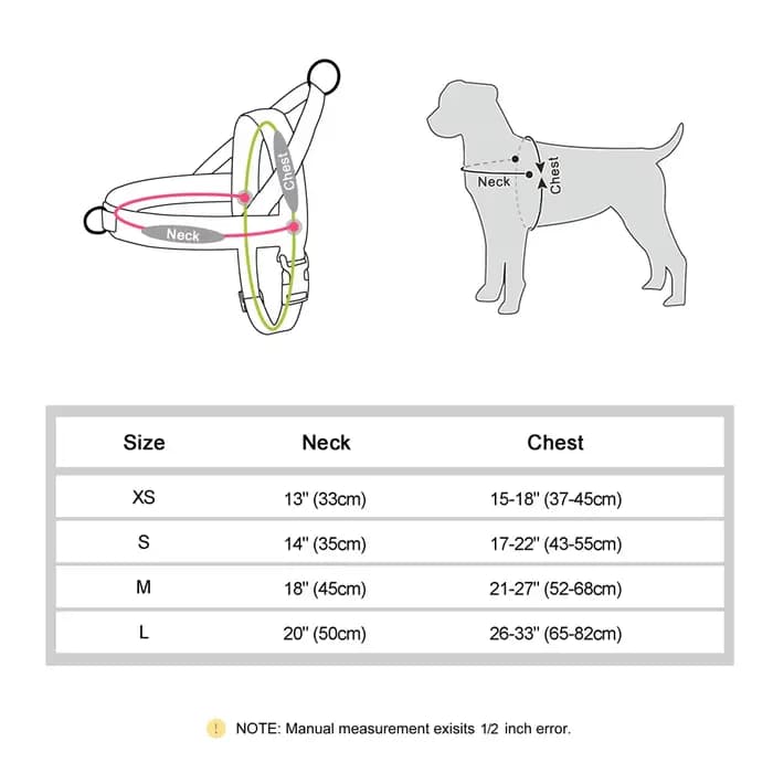 Harnais réfléchissant en maille et Nylon pour chien, gilet sans traction avec poignée de contrôle ra