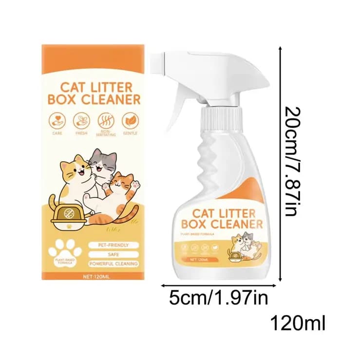 Spray désodorisant pour litière pour chat 120ml, spray désodorisant multi-usages longue durée pour c