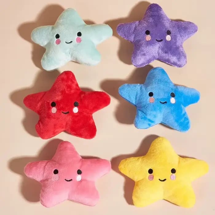 Pentagramme en peluche pour chiot, jouets grinçants pour petits et moyens chiens, mâcher agressifs e