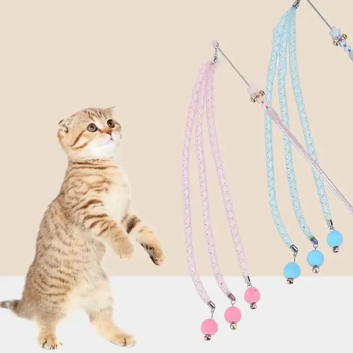 Jouet pour chat, boule de laine, jouets pour chats, bâton Teaser, fil d'acier, jouets interactifs ré