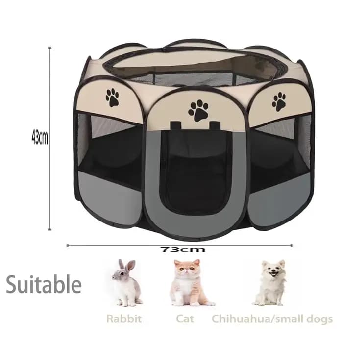 Tente pliable pour animaux de compagnie, poignée Durable, maison pour chat, tissu Oxford, clôture oc