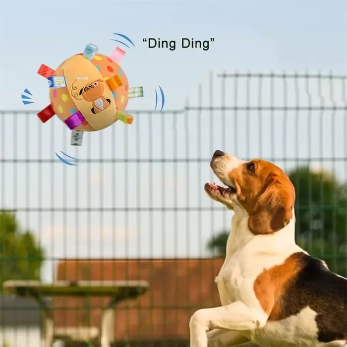 Balle de jouet Vocal en peluche pour chien, jouets interactifs amusants pour animaux de compagnie av