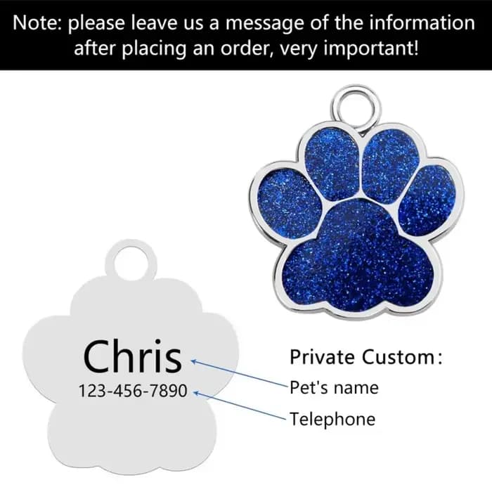Étiquettes personnalisées pour chien et chat, étiquette gravée avec nom d'identification pour chiot,