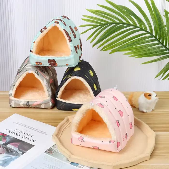Lit de couchage pour petits animaux mignons, maison pour Hamster, Mini lapin, écureuil, nid chaud d'