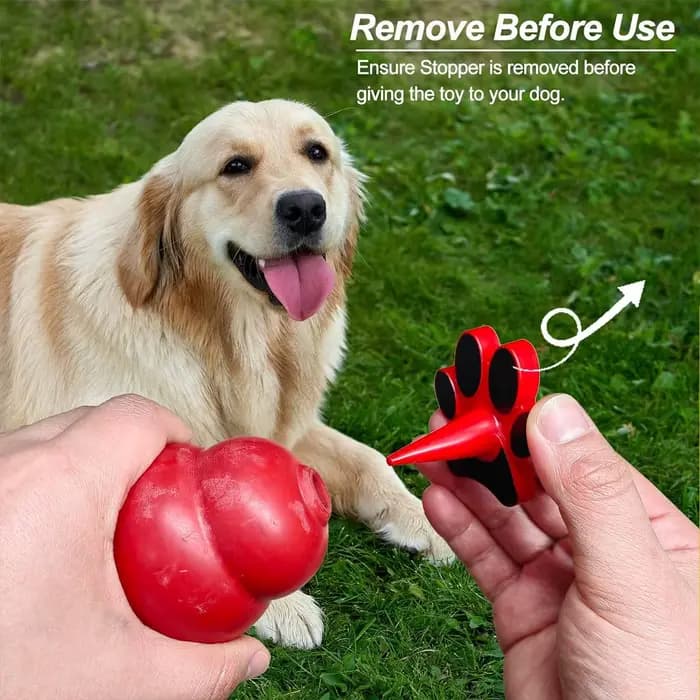 Nouveau jouet pour chien, support rouge, bouchon, arrête les déversements de nourriture liquide, Com
