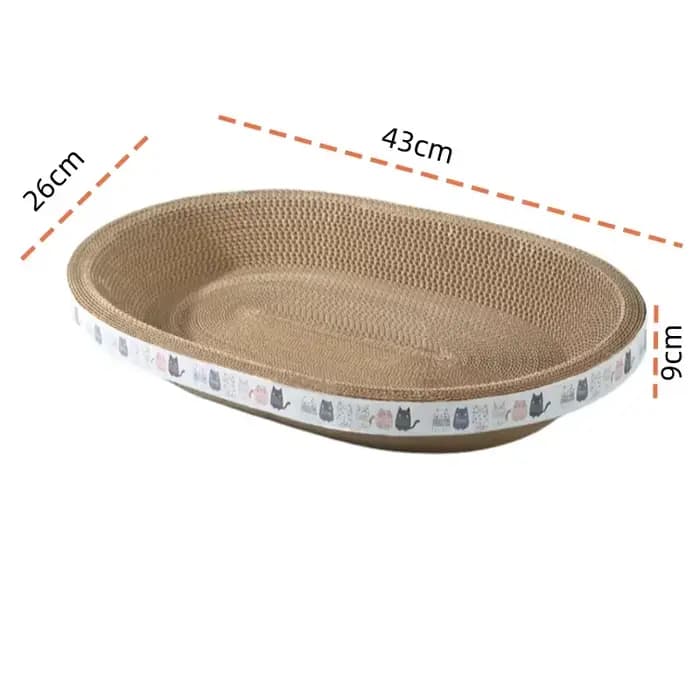 Gratte-chat ondulé grattoirs pour chat rond ovale meulage griffe jouets pour chats résistant à l'usu