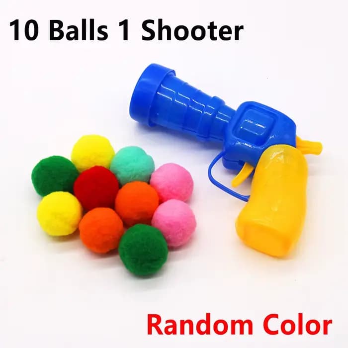 Jouets amusants pour chat, balle en peluche extensible, Mini pistolet de tir, jeux interactifs, joue