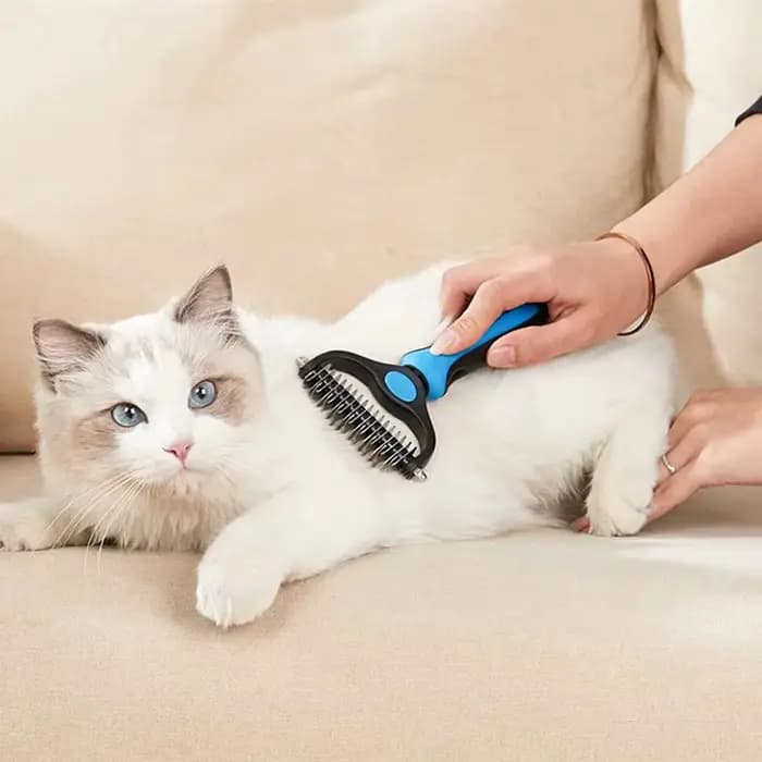 Peigne démêlant pour chiens et chats, brosse démêlante pour poils longs et bouclés, outil de toilett