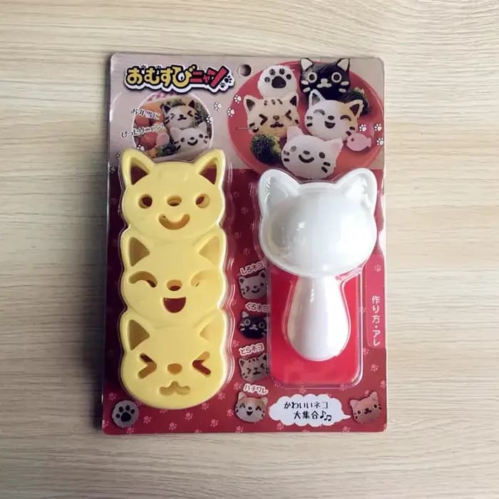 Ensemble de moules boule de riz chat lapin, boîte à déjeuner de dessin animé pour enfants, bricolage